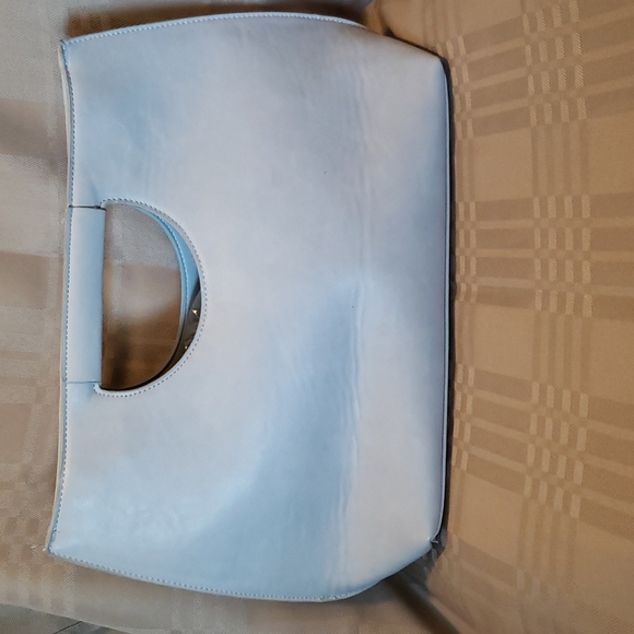 Grey Vegan Leather Clutch (bin 5) - Picture 3 of 4